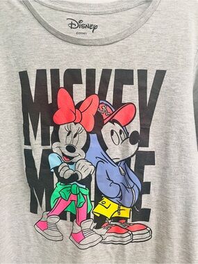 Disney Micky Mouse Minnie Mouse Short Sleeve Slouchy T-shirt